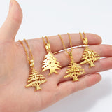 Anniyo Liban Pendants Necklaces Lebanese Cedar Jewelry Lebanon Map Eastern Rite Church Maronite Cross Allah Symbol #251506