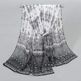 Indian Style New Chiffon Scarves Women Breathable Thin Simulation Silk Scarf Ladies Shawl And Wraps Women Printing Hijab Stole