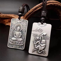 Twelve Zodiac Tiger Dragon Necklace For Men Jewelry Retro Patron Buddha Pendant Male Lucky Blessing Anniversary Accessories