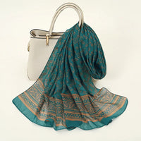 Indian Style New Chiffon Scarves Women Breathable Thin Simulation Silk Scarf Ladies Shawl And Wraps Women Printing Hijab Stole