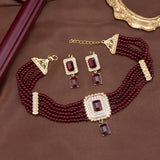 Neovisson Elegent Morocco Jewelry Set Delicate Handmade Beads Necklace Drop Earring Square Crystal Pendant Love Gift