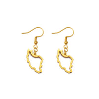 Anniyo Iran Map Earrings for Women Girls Jewelry Stainless Steel Iranian Outline Earring #246321