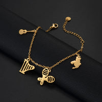 Anniyo 18cm + 4cm Venezuela Map Bracelets for Women Girls Charm Hand Chain Jewelry Stainless Steel #009062