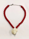 Baroque imitation pearl clavicle chain summer women vacation fashion handmade natural conch necklace adult jewelry accessories