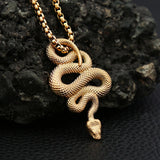Fashion Vintage Creative Snake Pendant for Men Women Gothic Stainless Steel Animal Simple Necklaces Jewelry Gifts Dropshipping