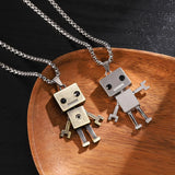 Hip hop Robot Net Red Necklace men and women couple sweater chain ins disco personality trend