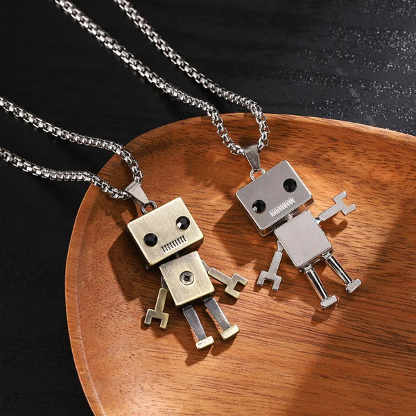 Hip hop Robot Net Red Necklace men and women couple sweater chain ins disco personality trend