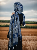 Ethnic Printed Cotton Hijab Viscose Tassels Scarf For Muslim Woman Hijabs Shawls Lady Soft Long Wraps Islim Headband Turban