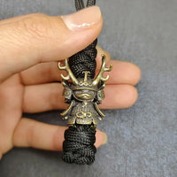 Vintage Hand-knitted Lanyard Keychain Biker helmet Pendant Paracord Rope weave Accessories Bag Hanging Handmade Car Keyring