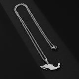 2024 new fashion stainless just Mexico map with city pendant necklace temperament everything collarbone chain birthday anniversa