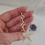 Custom Vertical Letter Name Necklaces For Women Gold Color Personalized Stainless Steel Name Necklace Femme Wedding Jewelry Gift