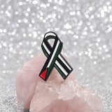 Flag of Pakistan Enamel Pin Creative Heart Ribbon Lapel Badge Backpack Hat Clothing Brooches Jewelry Accessories Gift for Friend