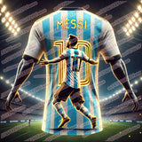 Messi Men's Celebration Commemorative Edition Sports T-shirt Quick Drying Breathable Comfortable Outdoor Daily Jersey