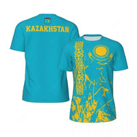 Kazakhstan Flag Graphic Mens Football Jersey Fashion National Emblem 3D Printed Sports T Shirt Casual Oversized Breathable Tees