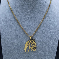 Horse Head Pendant Necklace for Women/Men Stainless Steel Animal Horse Accessories Chain Necklaces Jewelry colar masculino N2026