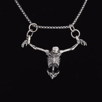 Retro Devil Mask Pendant Japanese Samurai Style Punk Pendant Necklace Men's Gothic Halloween Jewelry Gift