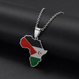 Anniyo 3CM Western Sahara Pendant Necklaces for Women Girls Jewelry charms Map @350121