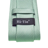 Gift Tie for Men 2023 New Sage Green Plaid Fashion Brand Wedding Party Necktie Handky Cufflinks Wholesale Hi-Tie Designer