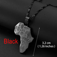 Anniyo Africa Map Pendant Necklace Women Men Silver Color/Gold Color Ethiopian Jewelry Wholesale African Hiphop Item @132106