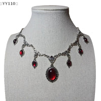 〔YY110〕Vampire Cameo Choker, Gothic Jewelry, Victoria, Retro, Butterfly, Blood Drop, Pagan, Witchcraft, Alternative, Necklace