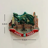 Poland 3D Fridge Magnets Tourism Souvenir Resin Refrigerator Magnets Sticker Collection Handicraft Gift Home Decoration Articles