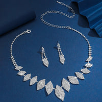 Ladies' Fashion Design Geometric Series Set Necklace Earrings Jewelry Set Suitable for Wedding, Party, Festival Gifts