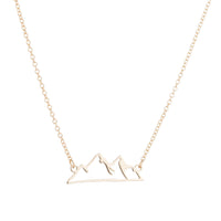 2024 new fashion stainless steel hollow snow mountain mountain pendant necklace temperament with lovely collarbone chain accesso