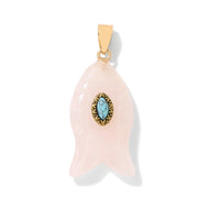 Fatima Hamsa Hand Evil Eye Pendant Lapis Lazuli Amethysts Rose Quart Natural Stone Charm For Making Necklace Bracelet Accessorie