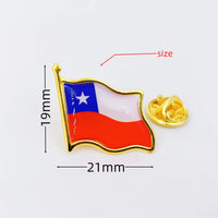 Chile Flag Lapel Pins - Bulk Pack Chile National Emblem Badges for Jackets Hats Backpacks And Clothes