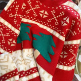 New Autumn and Winter Christmas Red Sweater Loose Lazy Style Thickened Knitted Bottoming Shirt Top