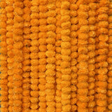 5-50pcs Marigold Flower Garland For Decoration Artificial Flowers 5 feet Diwali Pooja Mexican Party Fiesta Day of The Dead