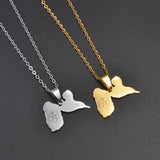 Anniyo Guadeloupe Map Hibiscus flower Pendant Necklaces for Women Jewelry France Guadeloupe  @364521