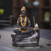 1pc Aromatherapy Stove Home Decoration Purple Sand Crafts Ornament Creative Shiva Buddha Statue Backflow