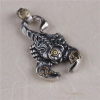 Creative Design 925 Silver Necklace for Mens Unique Design Domineering Pendant Scorpion Hip Hop Retro Charming Jewelry