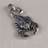 Creative Design 925 Silver Necklace for Mens Unique Design Domineering Pendant Scorpion Hip Hop Retro Charming Jewelry