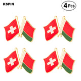 4pcs Pakistan & Ukrain Cross Badge Lapel Pin Badge  Brooch Icons