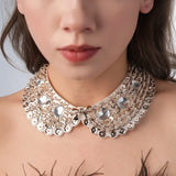 Pearl Beaded Lace Trim Collar Ribbons Women Necklace Wedding Jewelry for Clothes Dress  Beads Crystal Collar Wedding Jewelry