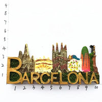 Spain Barcelona Fridge Magnets Tourist Souvenir Decoration Articles Handicraft Magnetic Refrigerator Stickers Collection Gifts
