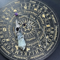 Silver Color 12 Faceted Natural Stone Crystal Pendant Pendulum for Divination 100% Clear Quartz Amethysts Pendulums Pendulo X334