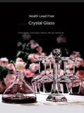 Lead-Free Crystal Wine Decanter  Iceberg Design Aerator Optional Wooden Stopper Home Bar Accessory Barware and homemade items