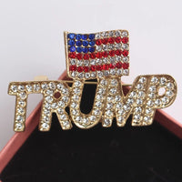 hot selling campaign creative trump america flag brooch high qualtiy patriotic badges pin