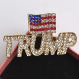 hot selling campaign creative trump america flag brooch high qualtiy patriotic badges pin
