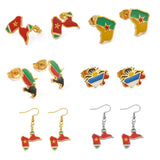 Anniyo Guadeloupe Reunion Island Martinique French Guiana Antigua Map Earrings for Women Girls Stainless Steel Jewelry #533962