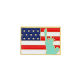 USA Flag Lapel Pin Cute Coat of Arms of United States American Map Flag National Emblem Brooch Button Badges Lapel Pins