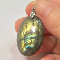 Pendant Natural Stone Irregular Shape Blue Purple Labradorite Pendant for Women Men Jewelry 1Pcs