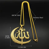 2024 new fashion stainless steel necklace French retro simple Arabic personality everything hollowed out sweater chain jewelry