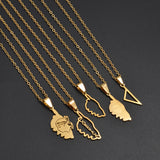 2025 New Arrivals Corsica Flag Pendant Necklaces Stainless Steel for Women Girls Sardinia Ethnic Jewelry #518762