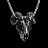 Retro Devil Mask Pendant Japanese Samurai Style Punk Pendant Necklace Men's Gothic Halloween Jewelry Gift