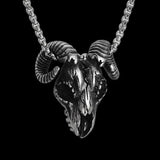 Retro Devil Mask Pendant Japanese Samurai Style Punk Pendant Necklace Men's Gothic Halloween Jewelry Gift
