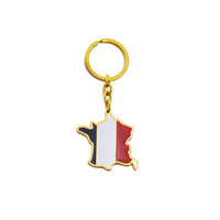 Anniyo France Map Martinique Guadeloupe French Guiana Reunion Island Key-Chain Jewelry Keyring For Women Men #K16A55